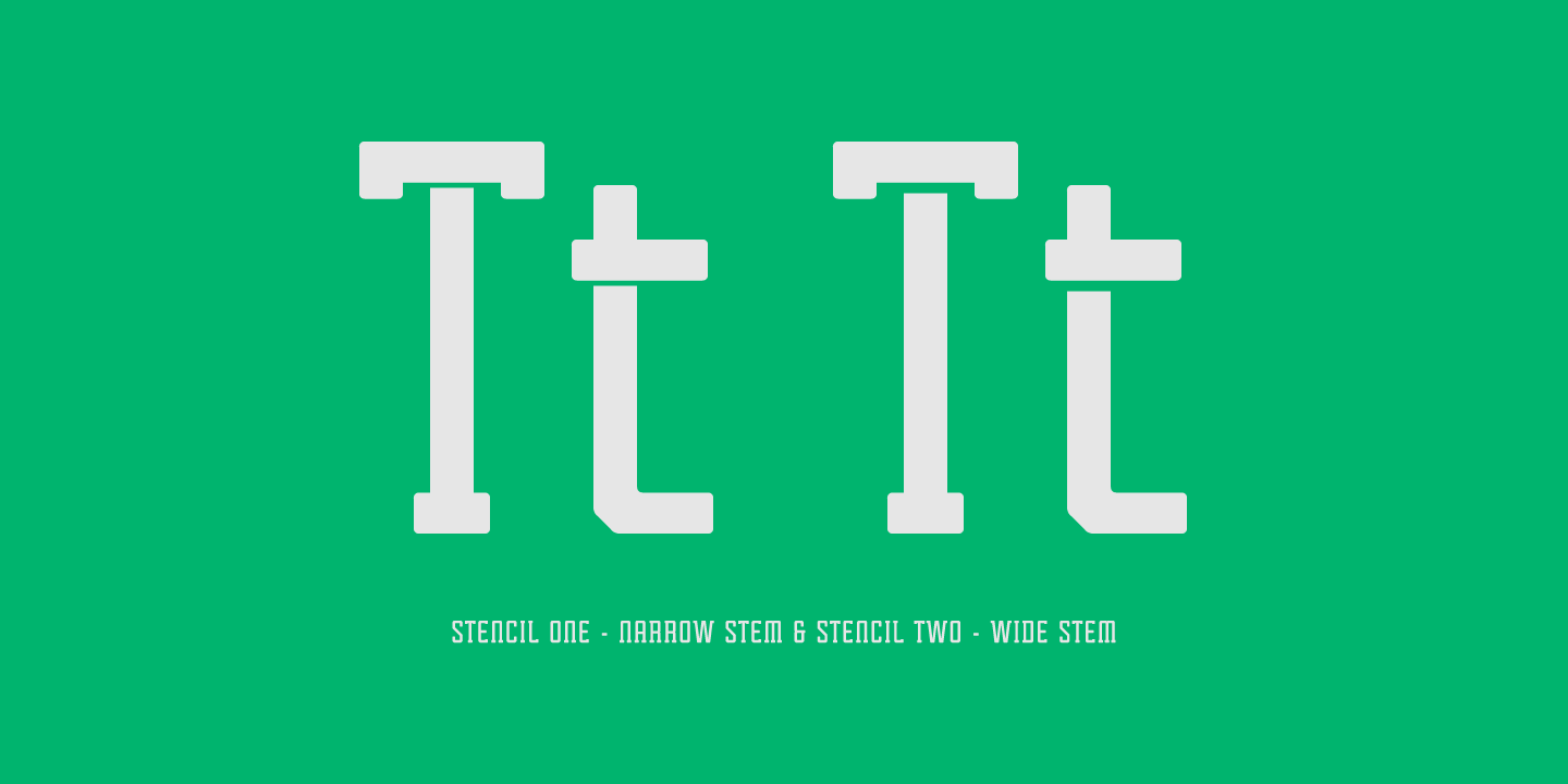 Example font Tecnica Slab Stencil #2